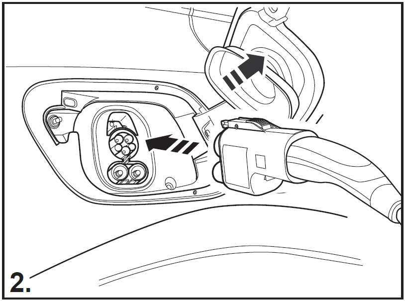 Plug the charging cable into your vehicle’s charging port.